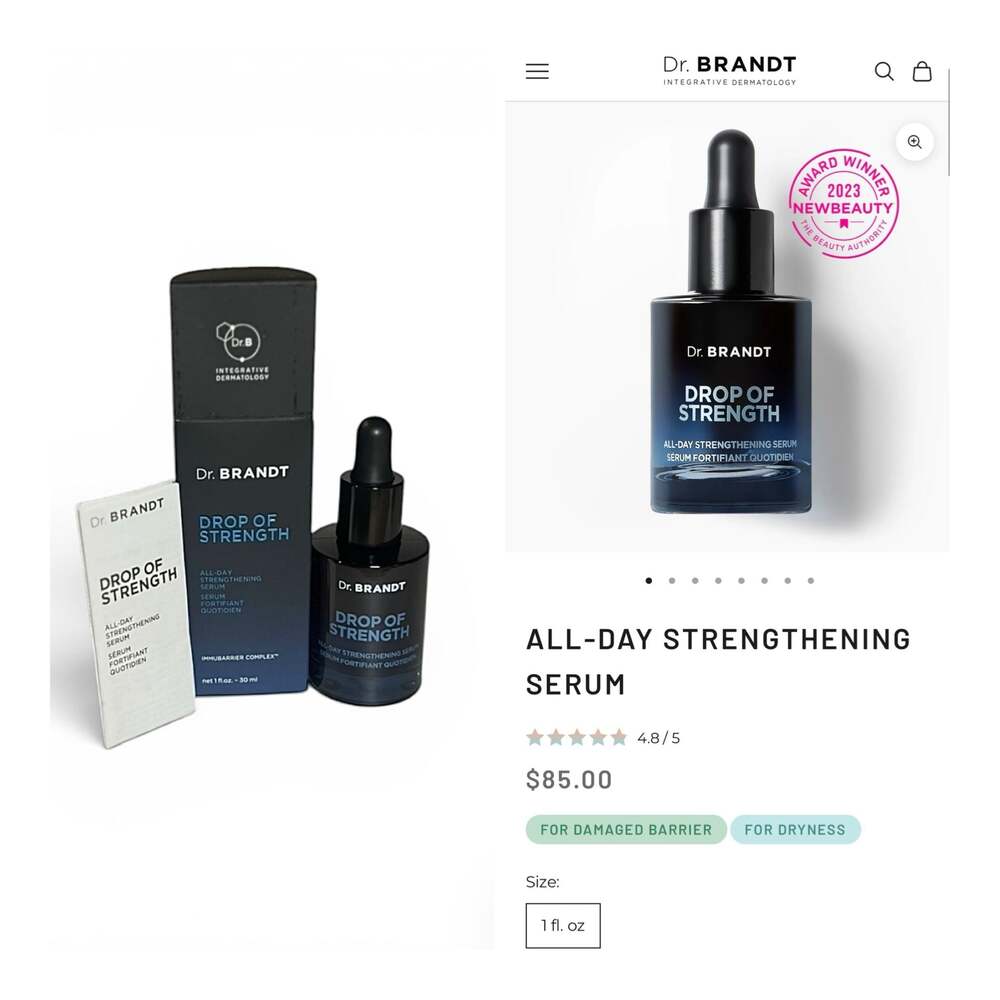 Dr. BRANDT Drop of Strength All-Day Strengthening Serum 1 fl. oz. NIB. MSRP$85